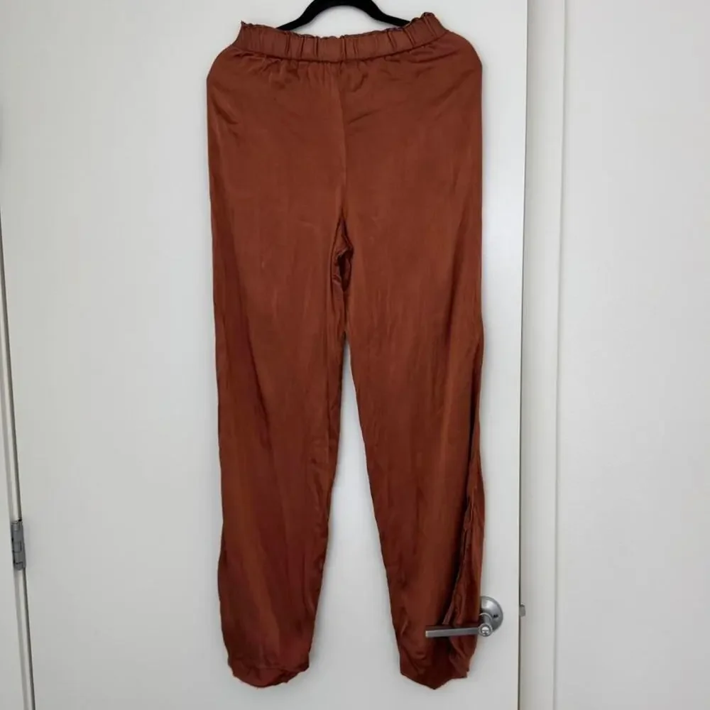 Zara copper satin wide leg pants - Picture 4 of 5